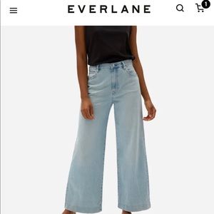 Everlane Light Blue Wide-Leg High-Rise Jeans